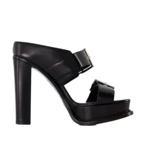 Leath S.Leath Sandals - Leather - Black/Silver