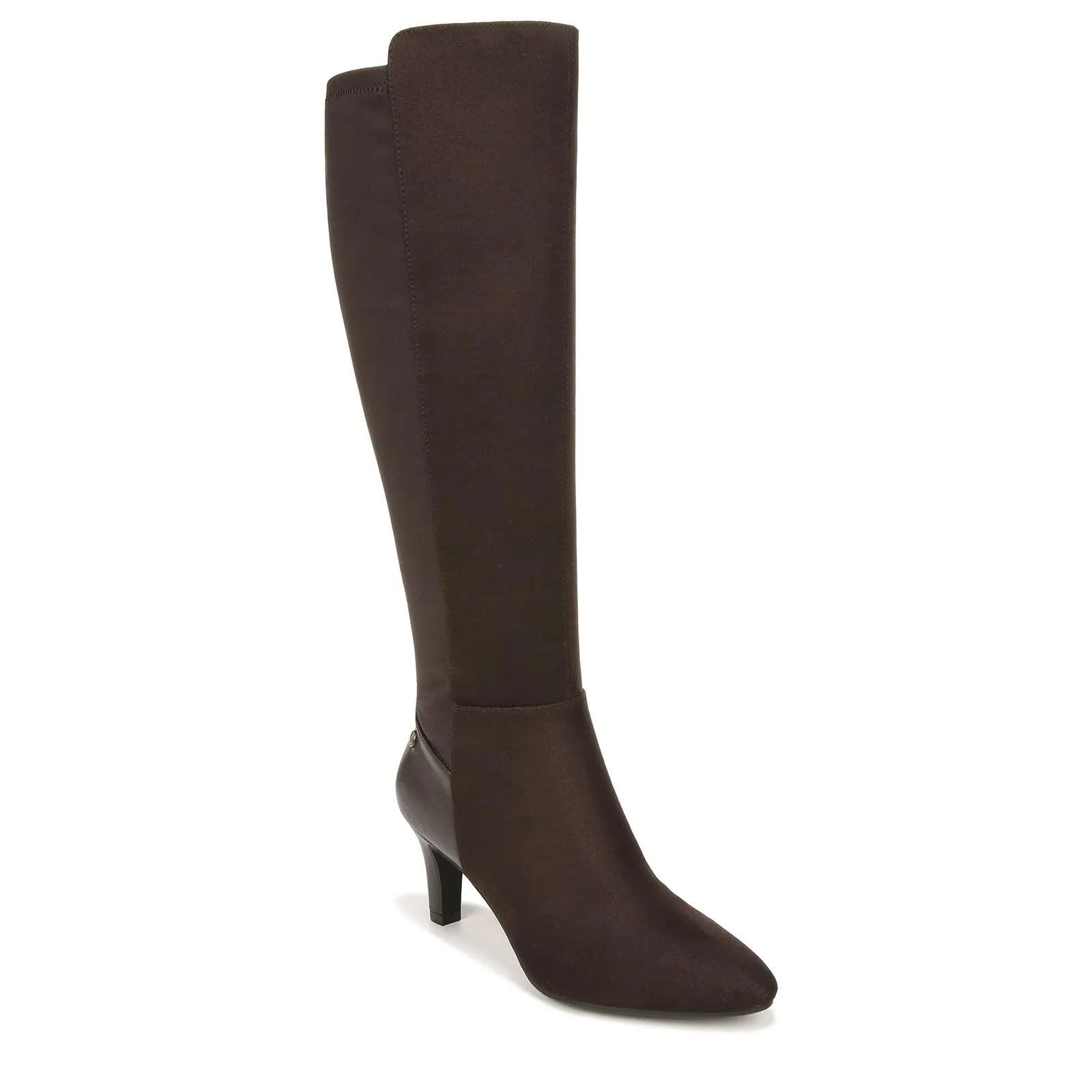 LifeStride Womens Gracie High Heeled Tall Boots Dark Chocolate 9 M