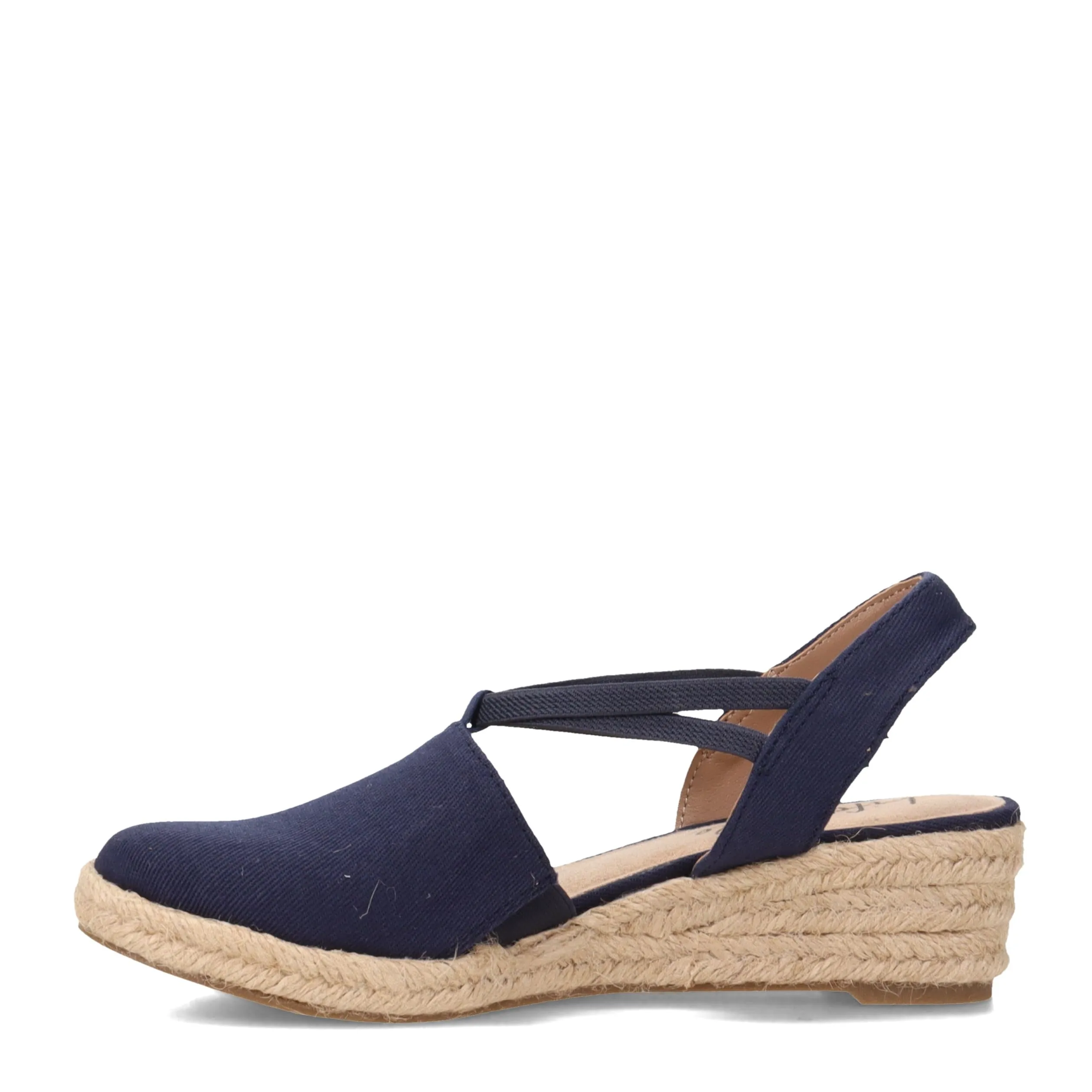 LifeStride Womens Katrina 2 Espadrille Wedge Lux Navy 8 W