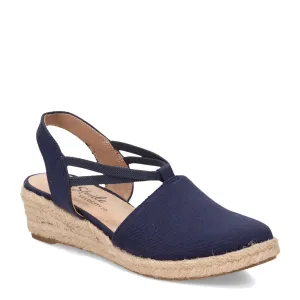 LifeStride Womens Katrina 2 Espadrille Wedge Lux Navy 8 W