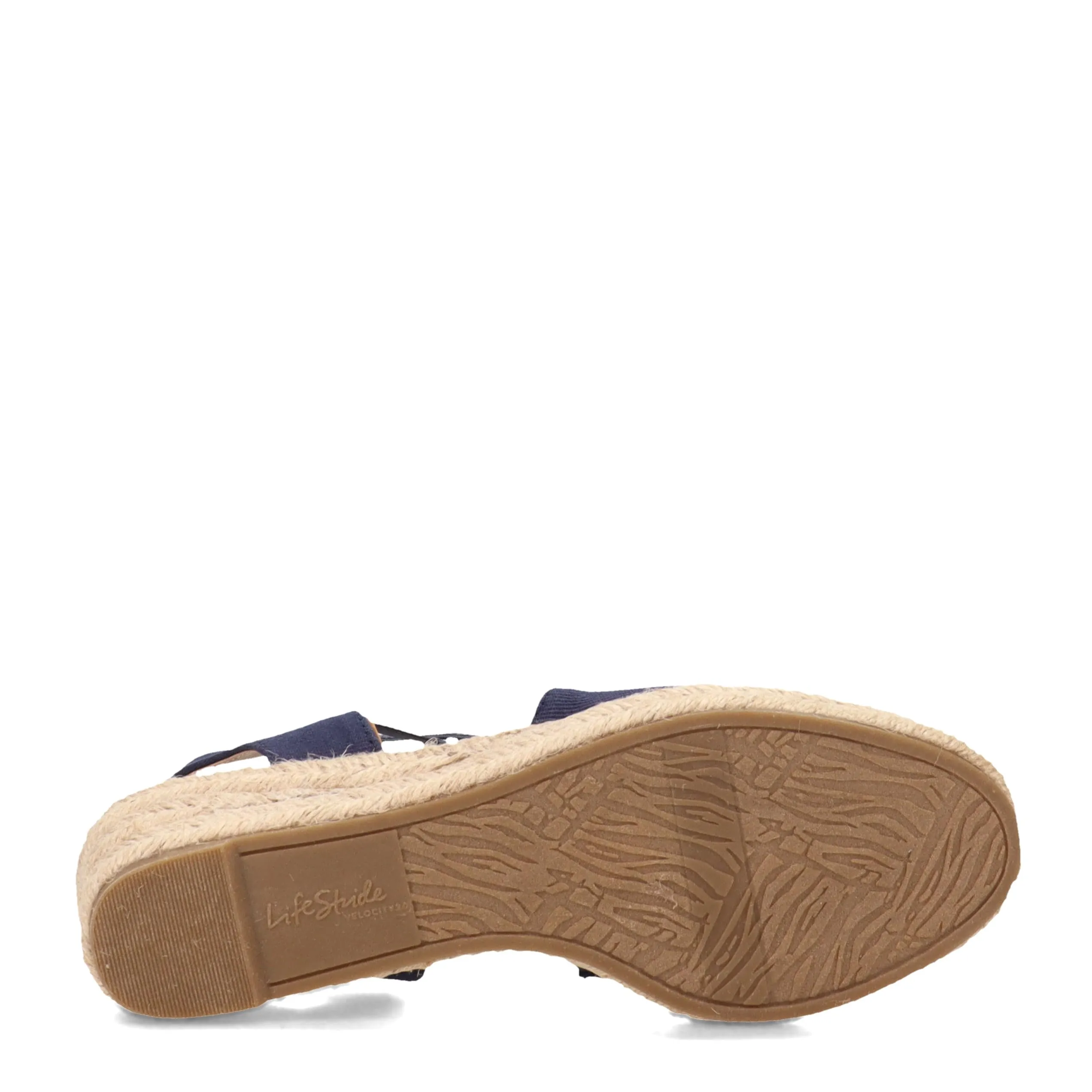 LifeStride Womens Katrina 2 Espadrille Wedge Lux Navy 8 W