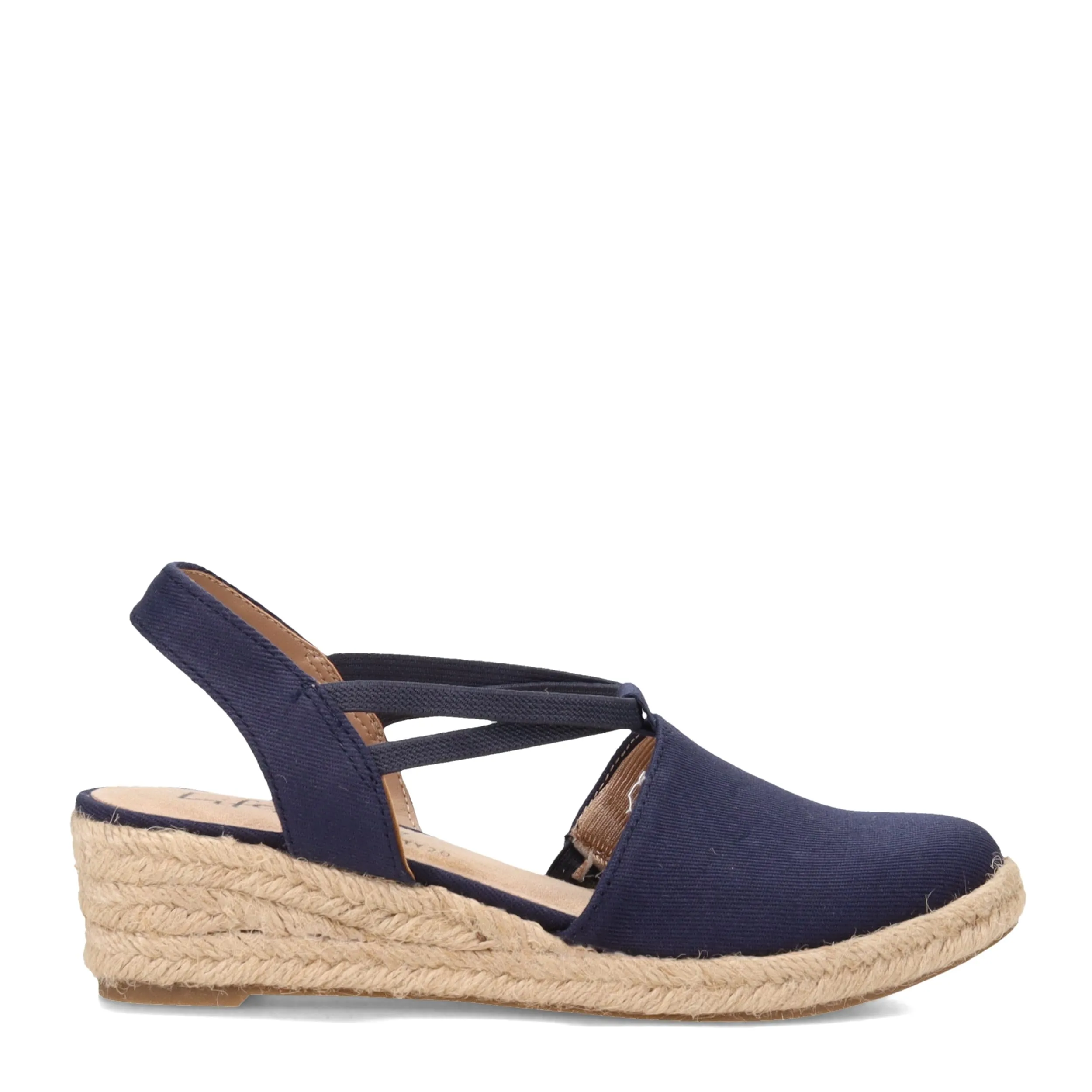LifeStride Womens Katrina 2 Espadrille Wedge Lux Navy 8 W