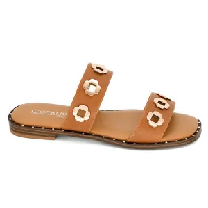 Low Tide Cognac Sandal