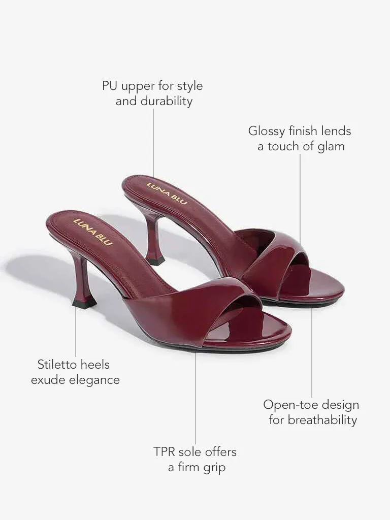LUNA BLU Burgundy Heel Sandals