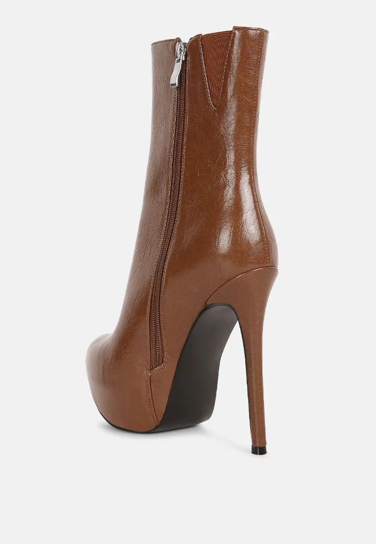 Marsha High Platform Stiletto Ankle Boots By Ruw