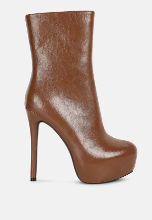 Marsha High Platform Stiletto Ankle Boots By Ruw
