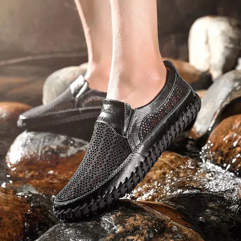 Men Casual Shoes Comfortable Mesh Lightweight Loafers