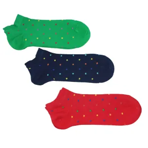 Men's 100% Bamboo Trainer Socks - Pea Small Dot
