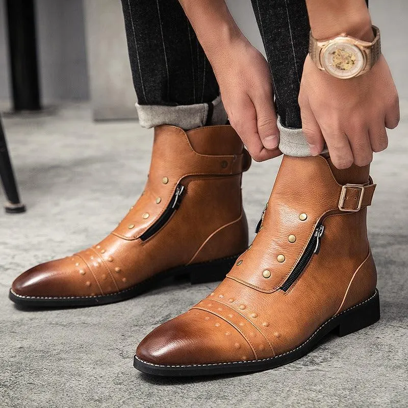 Men's England High-top Leather Boots