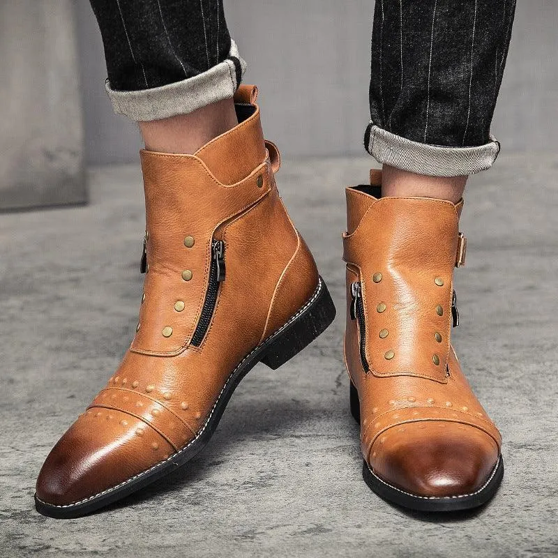 Men's England High-top Leather Boots
