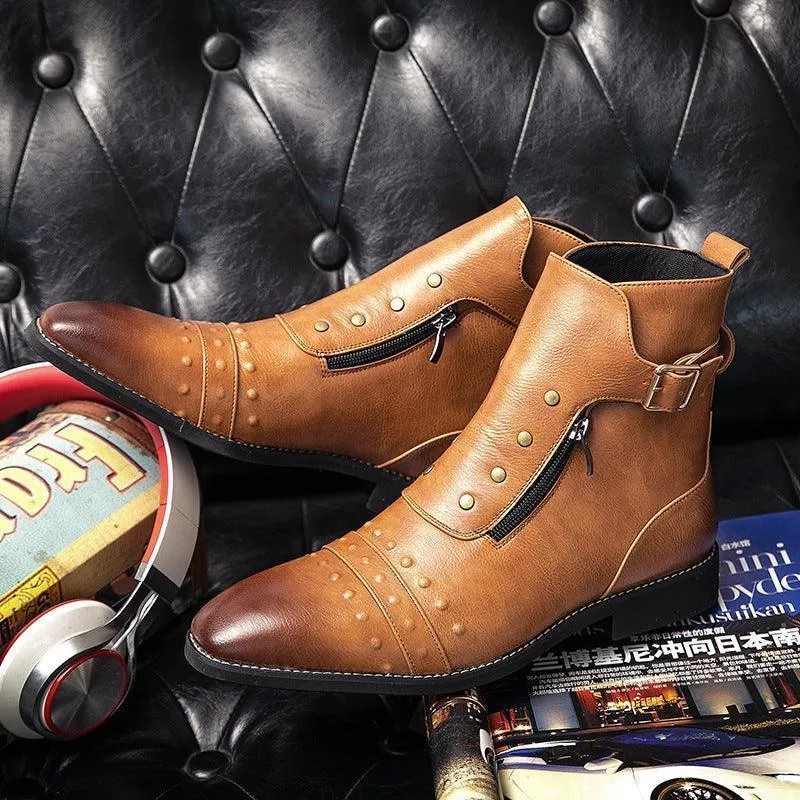 Men's England High-top Leather Boots