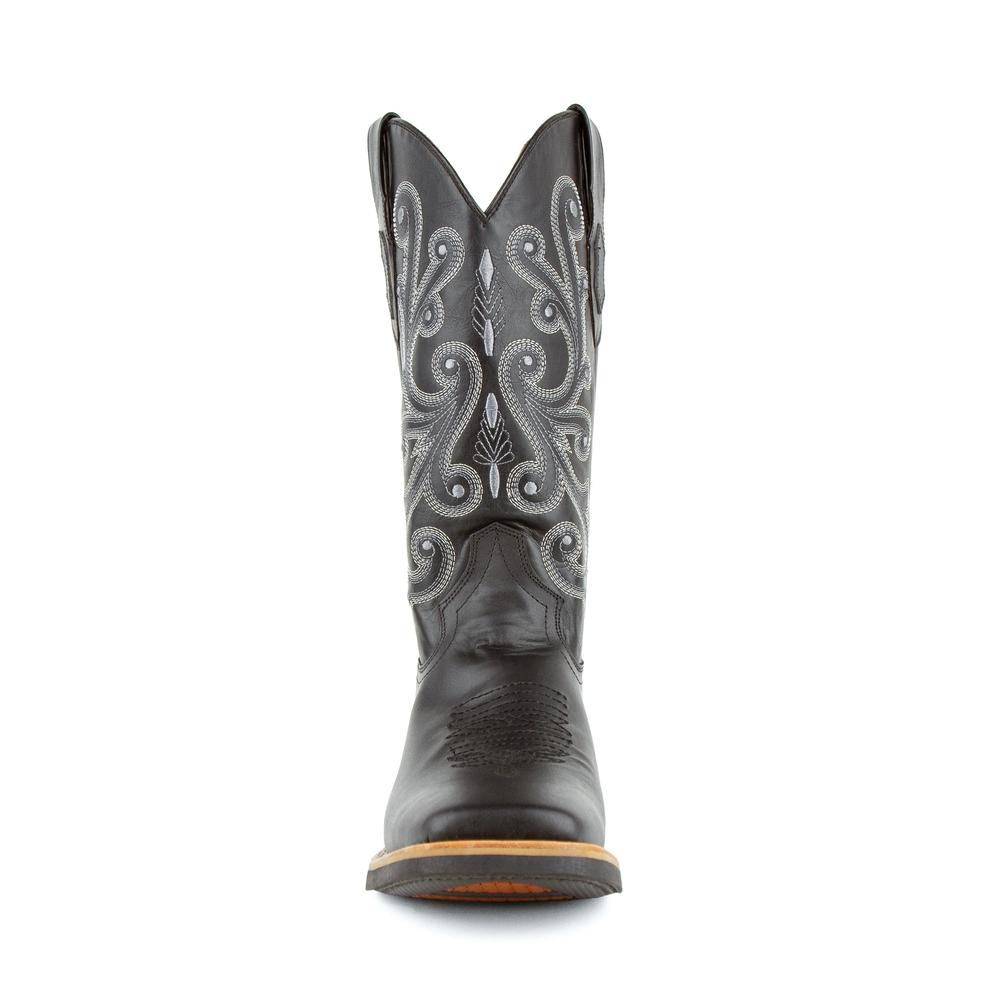 Men's Ferrini French Leather Boots Handcrafted Black