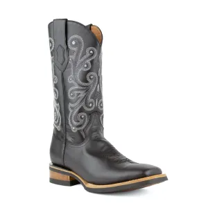 Men's Ferrini French Leather Boots Handcrafted Black
