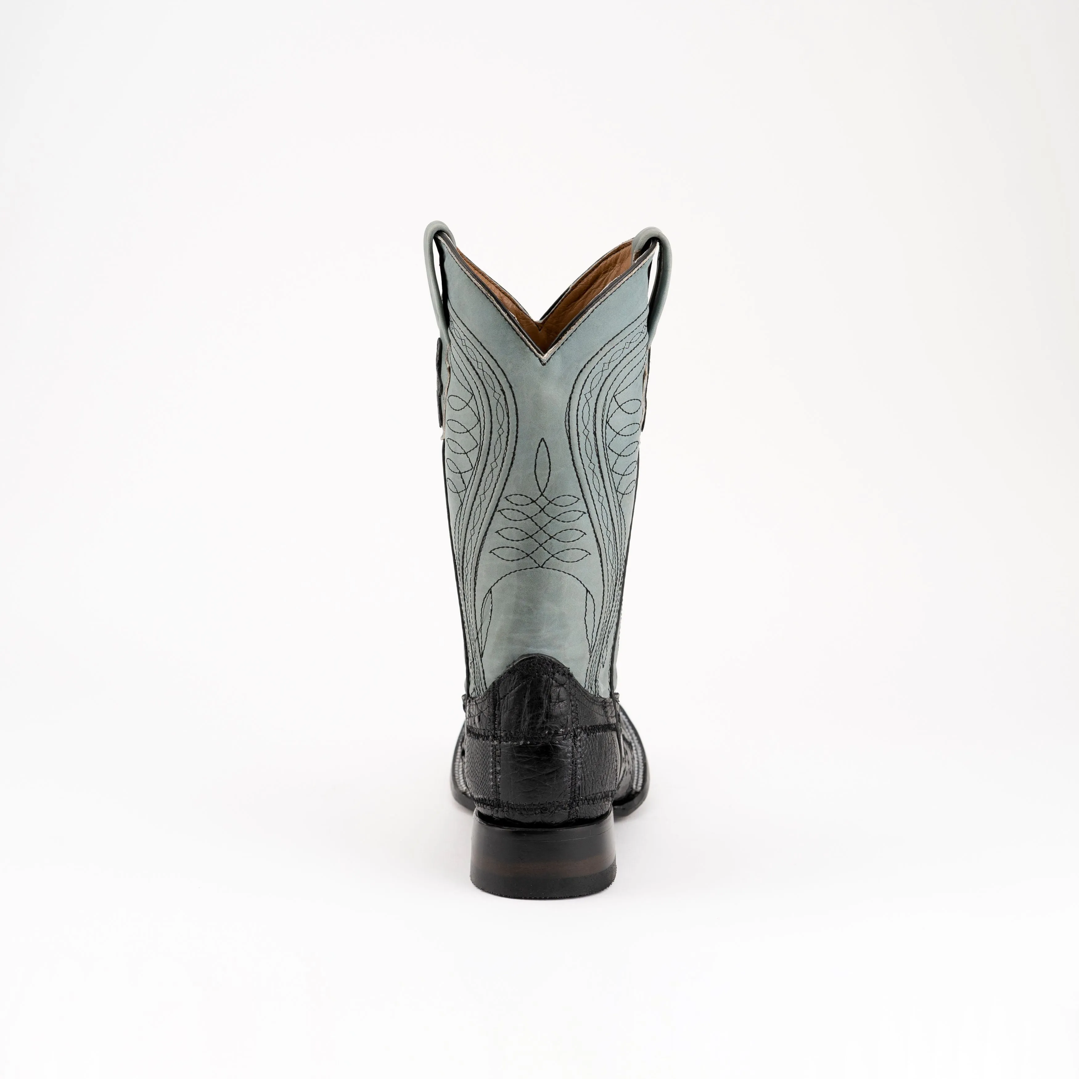 Men's Ferrini Pinto Ostrich Boots Handcrafted Black