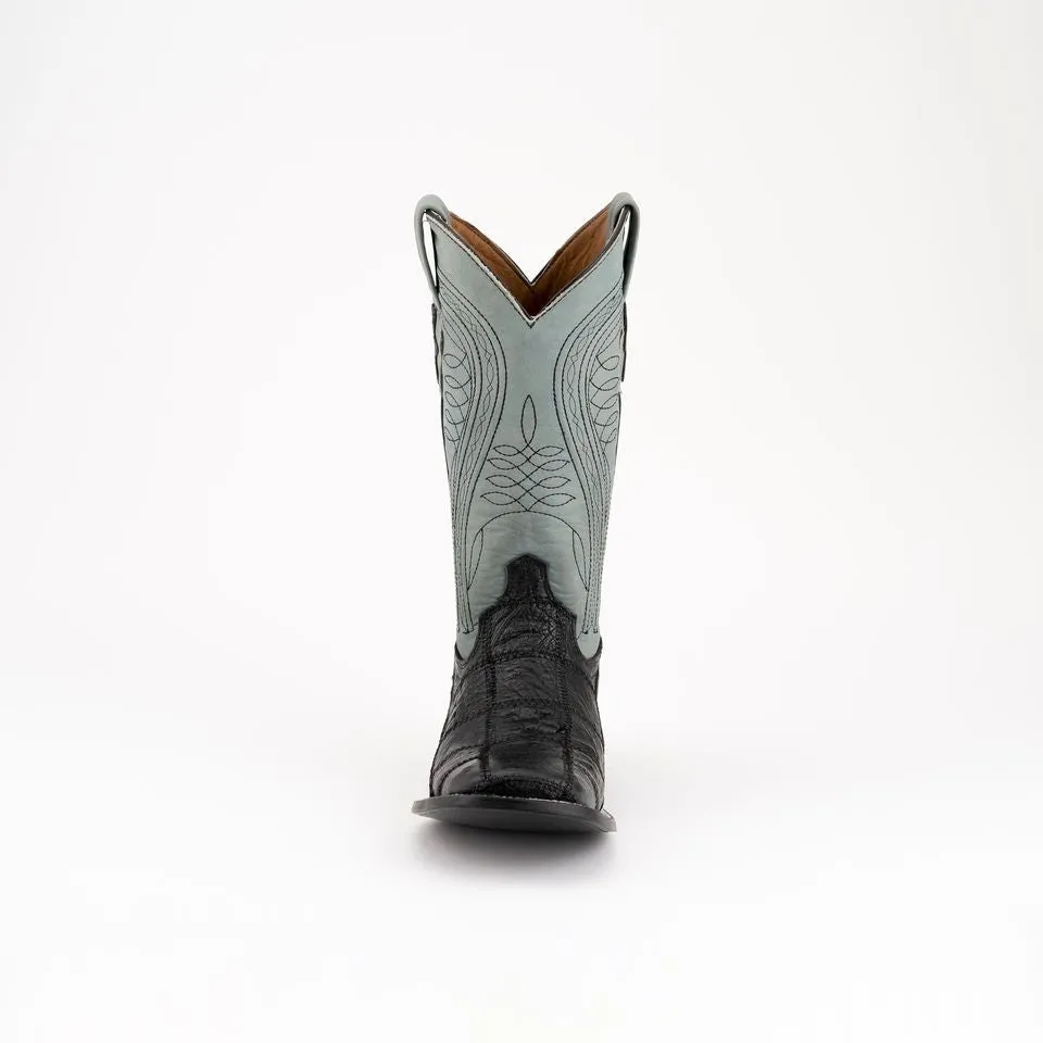 Men's Ferrini Pinto Ostrich Boots Handcrafted Black