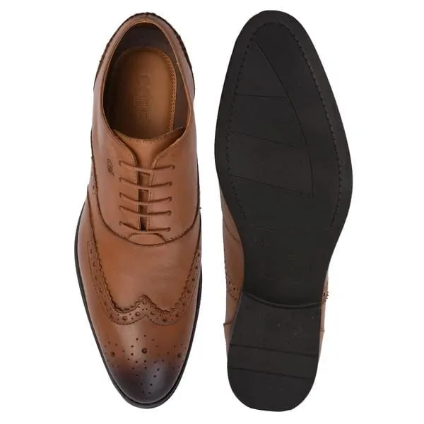 Mens Light Brown Color Leather Shoes