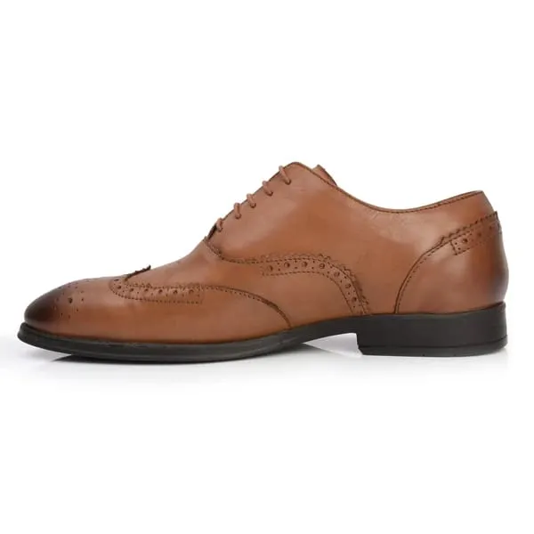 Mens Light Brown Color Leather Shoes