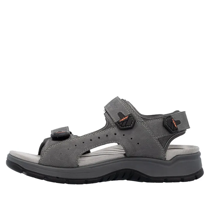 Mens Rieker Claas 51 in Grey/Rauch