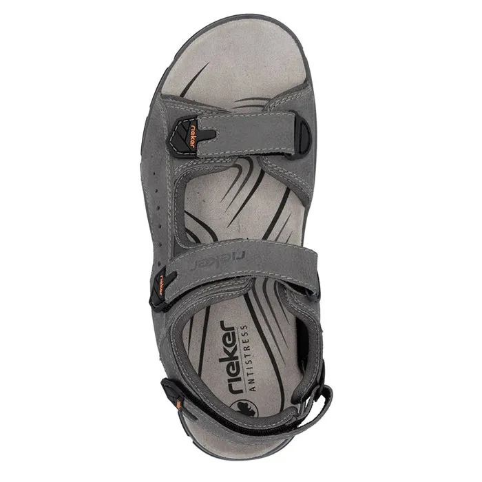 Mens Rieker Claas 51 in Grey/Rauch