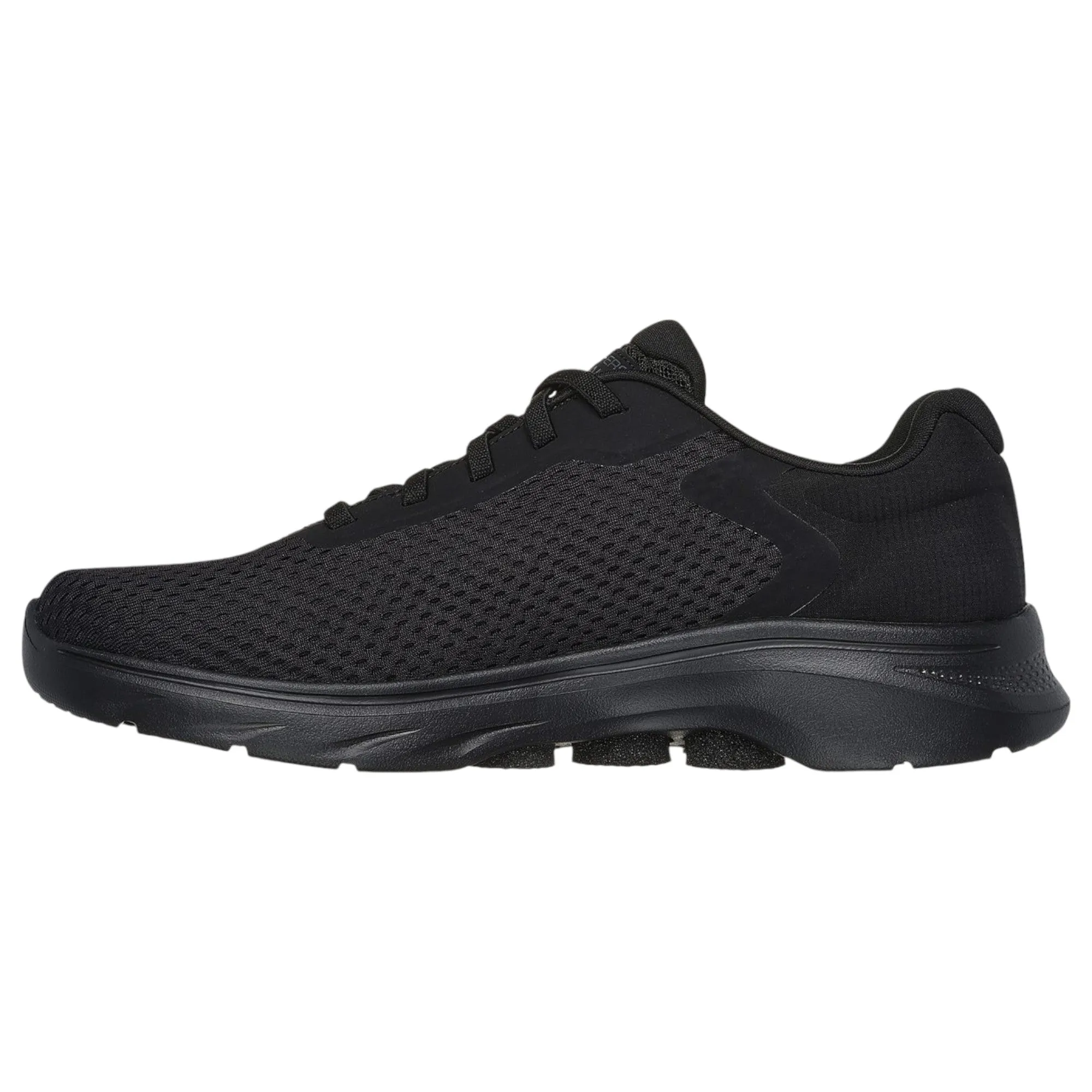 Mens Skechers Go Walk 7  Black/ Black Lace Up Sneaker Shoes