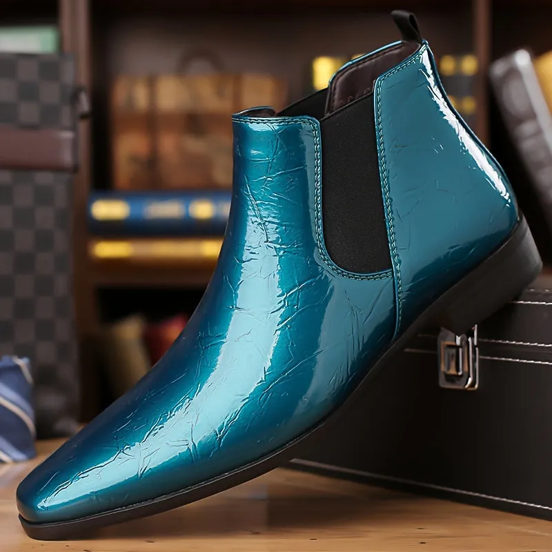 Mens Square Toe Chelsea Boots Durable  Versatile for Formal Events