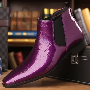 Mens Square Toe Chelsea Boots Durable  Versatile for Formal Events