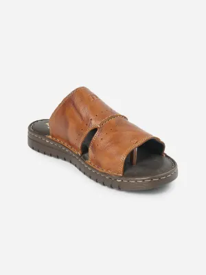 Men's Tan Casual Slip On Sandal (ID4067)