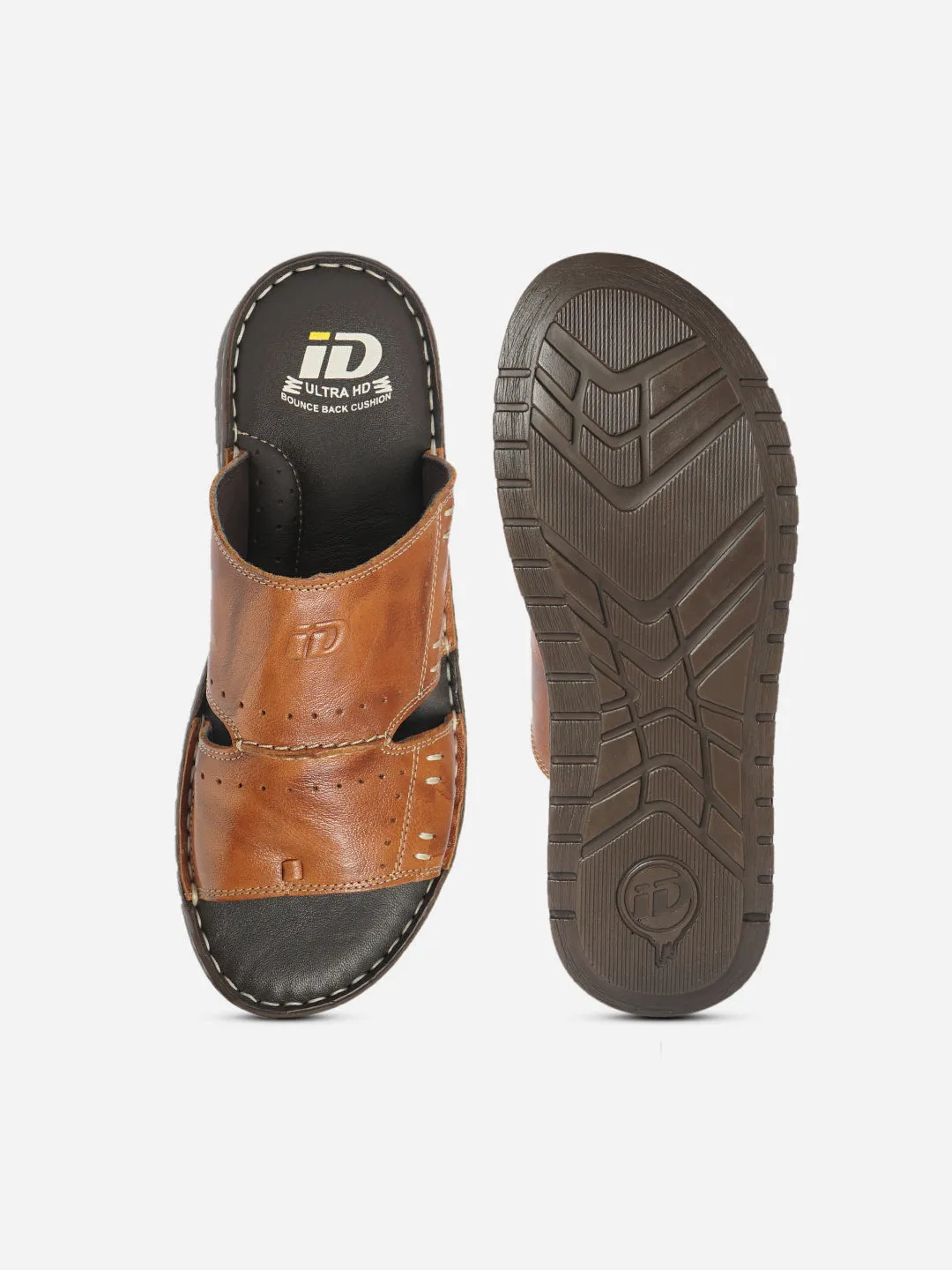 Men's Tan Casual Slip On Sandal (ID4067)