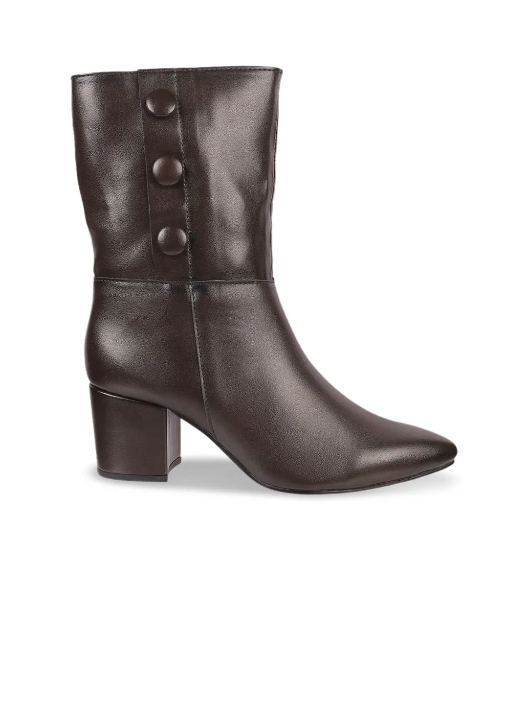 Metro Women Casual Block-Heeled Regular Boots