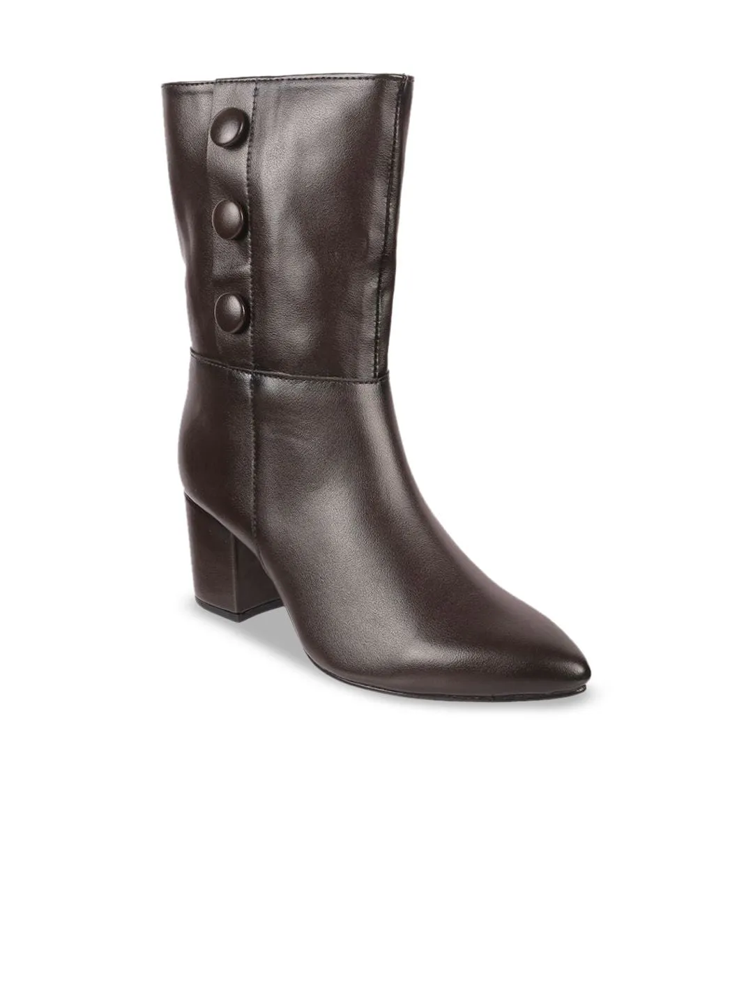Metro Women Casual Block-Heeled Regular Boots