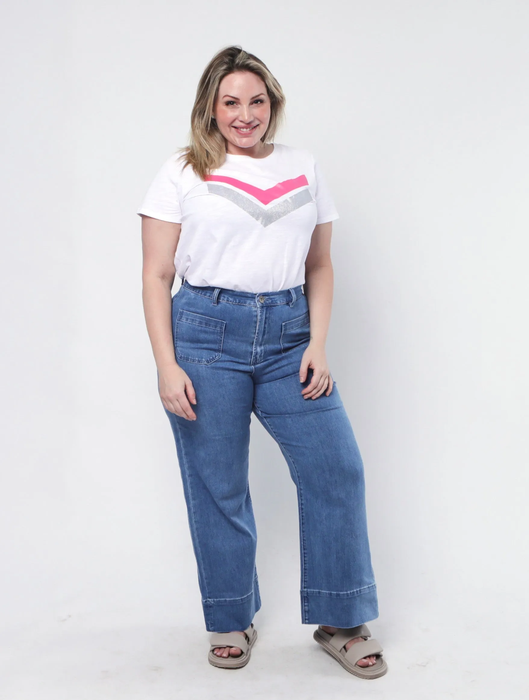 Milan Wide Leg Jeans - Blue
