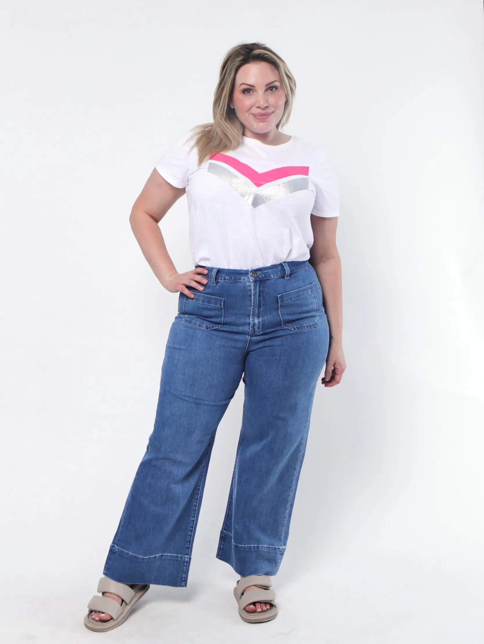 Milan Wide Leg Jeans - Blue