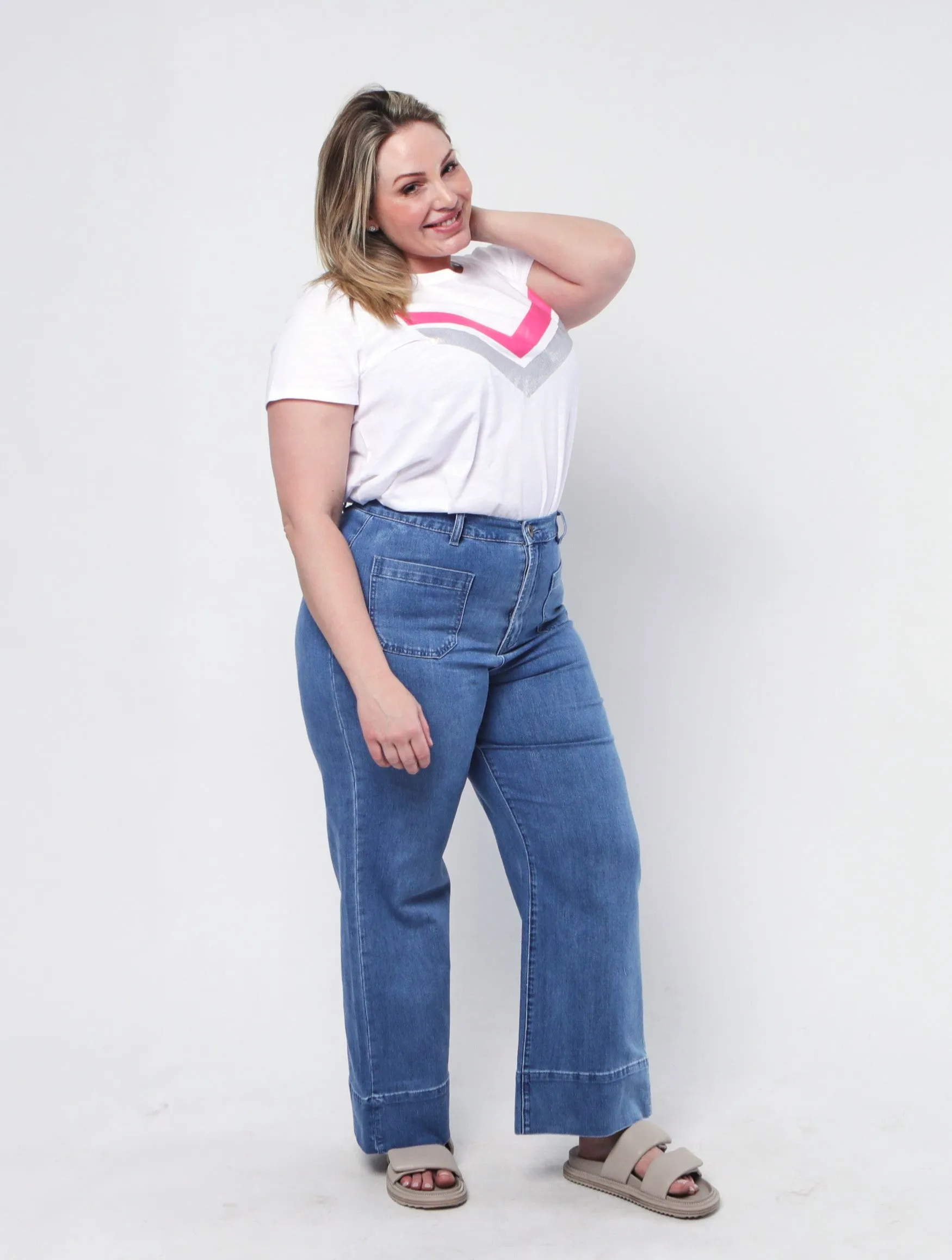 Milan Wide Leg Jeans - Blue