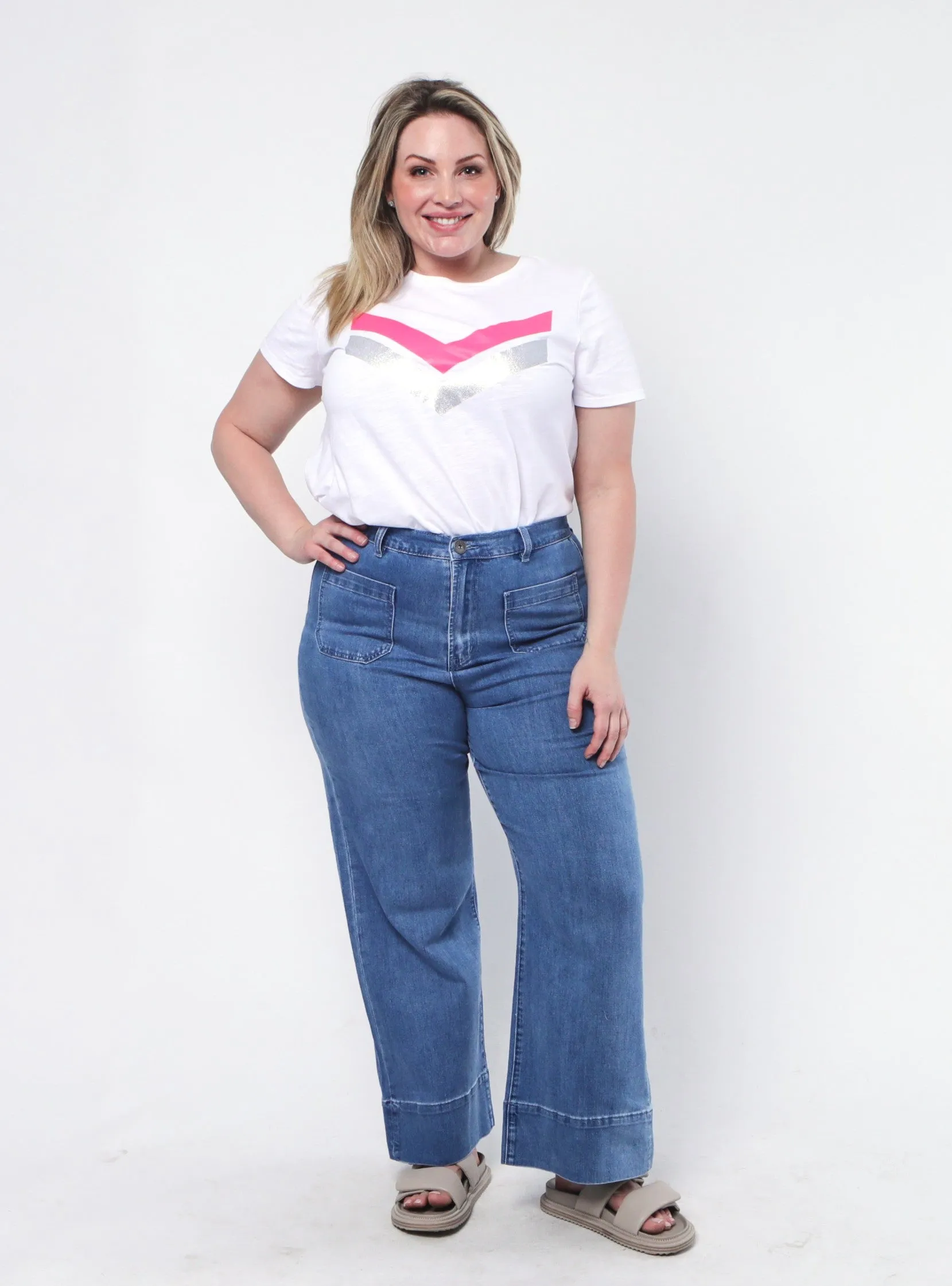 Milan Wide Leg Jeans - Blue