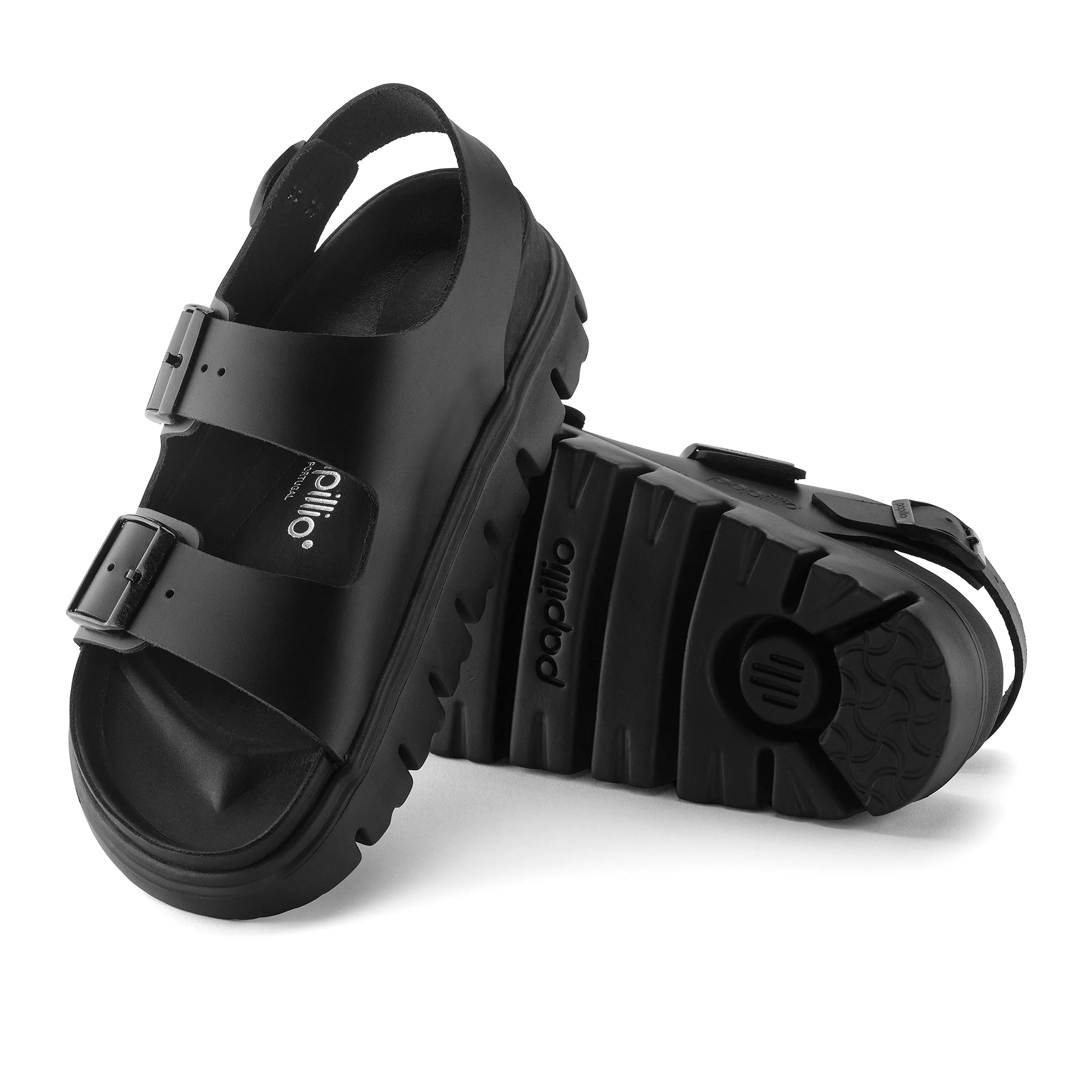 Milano Chunky Exquisite Black Smooth Leather