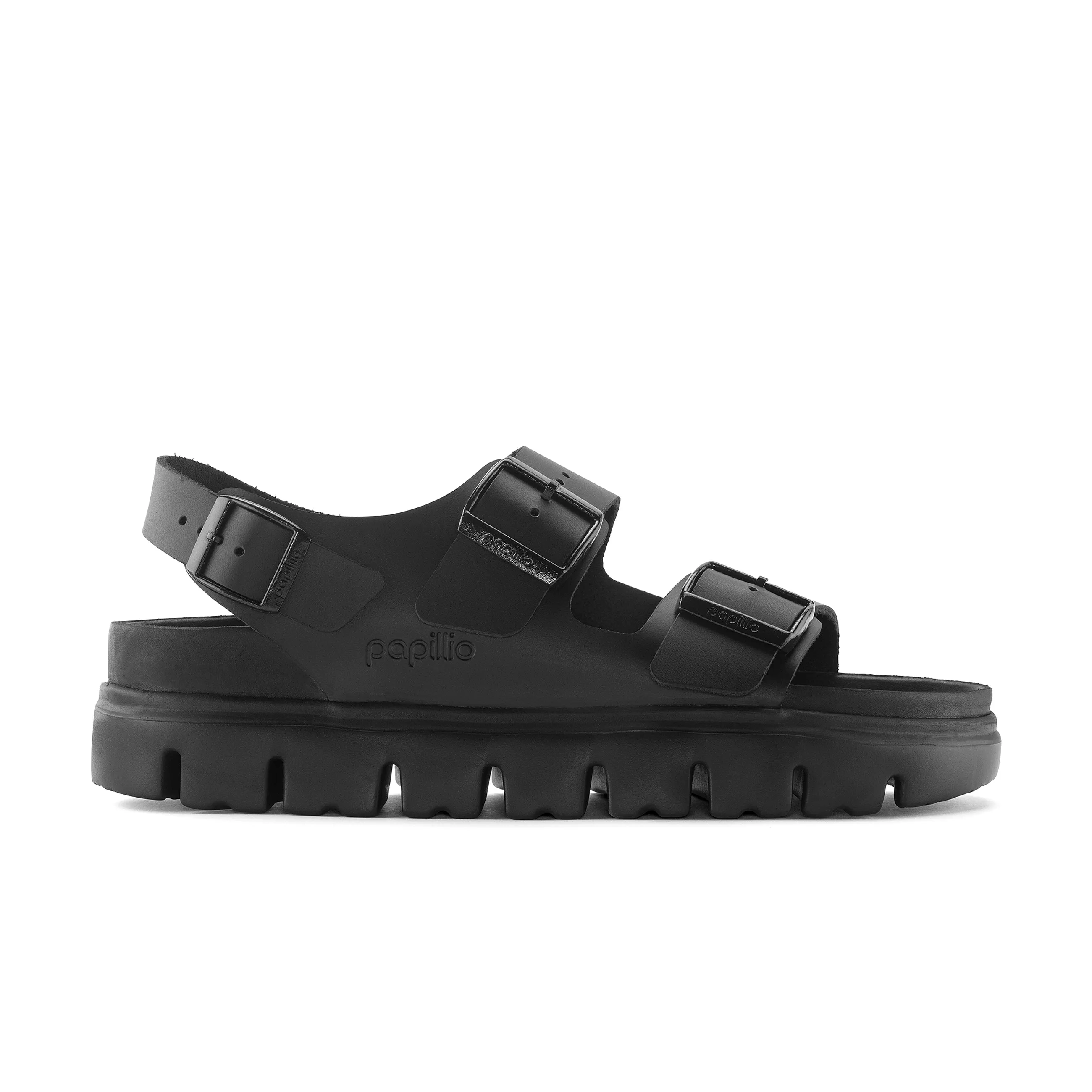 Milano Chunky Exquisite Black Smooth Leather