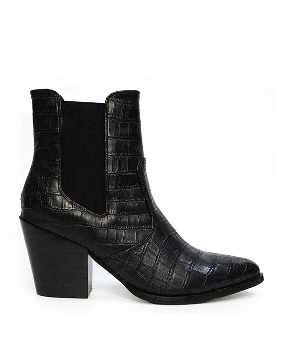 Miles Boot Black Croc