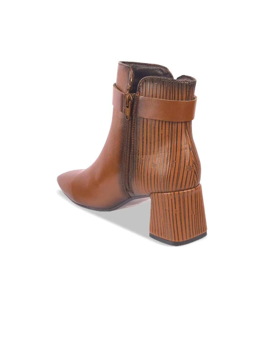 Mochi Women Casual Square Toe Block-Heeled Regular Boots