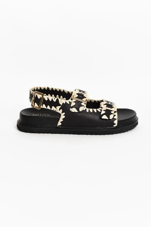NUDE FOOTWEAR - ALICE LEATHER SANDAL - BLACK