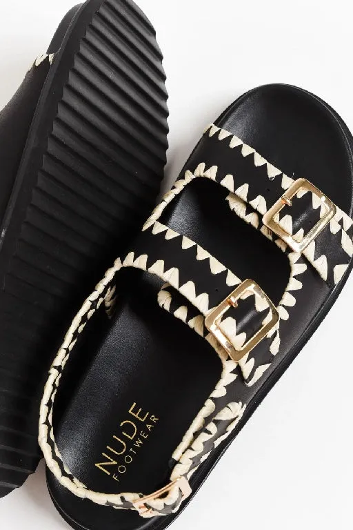 NUDE FOOTWEAR - ALICE LEATHER SANDAL - BLACK