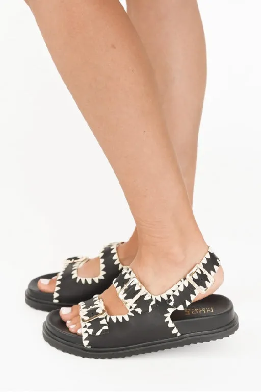 NUDE FOOTWEAR - ALICE LEATHER SANDAL - BLACK