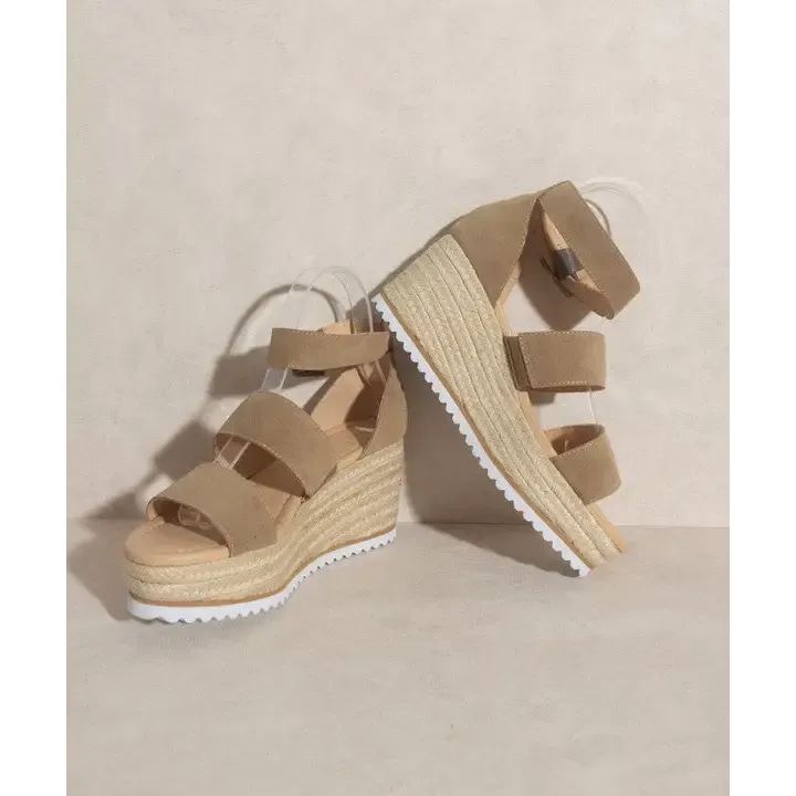 OASIS SOCIETY Slyvie Double Strap Wedge Heel