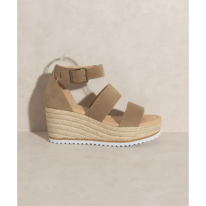 OASIS SOCIETY Slyvie Double Strap Wedge Heel