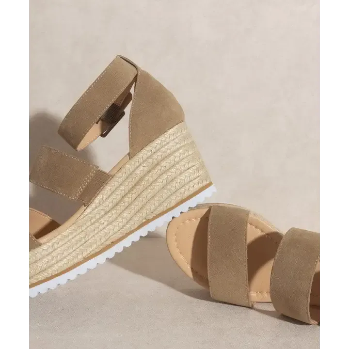 OASIS SOCIETY Slyvie Double Strap Wedge Heel