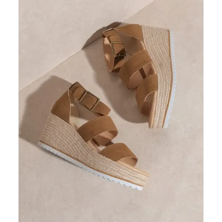 OASIS SOCIETY Slyvie Double Strap Wedge Heel