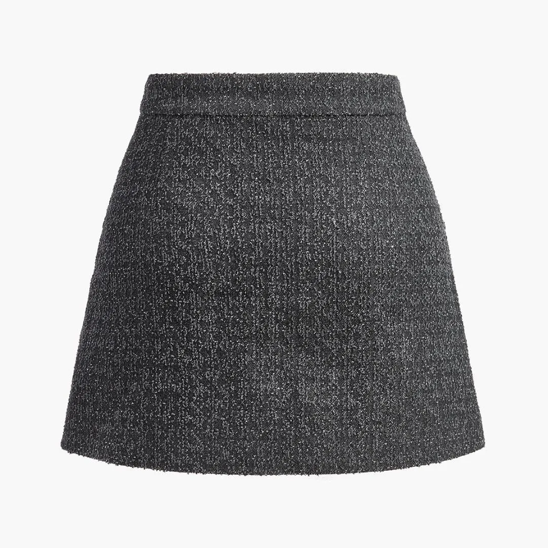 Orabelle™ | Metal Bow Denim Mini Skirt