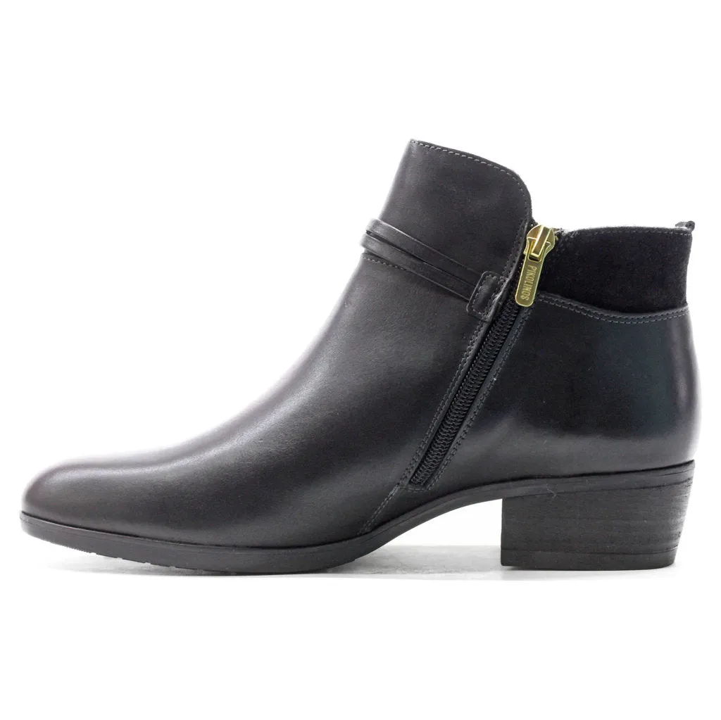 Pikolinos Daroca Calfskin Leather Women's Zip up Ankle Boots