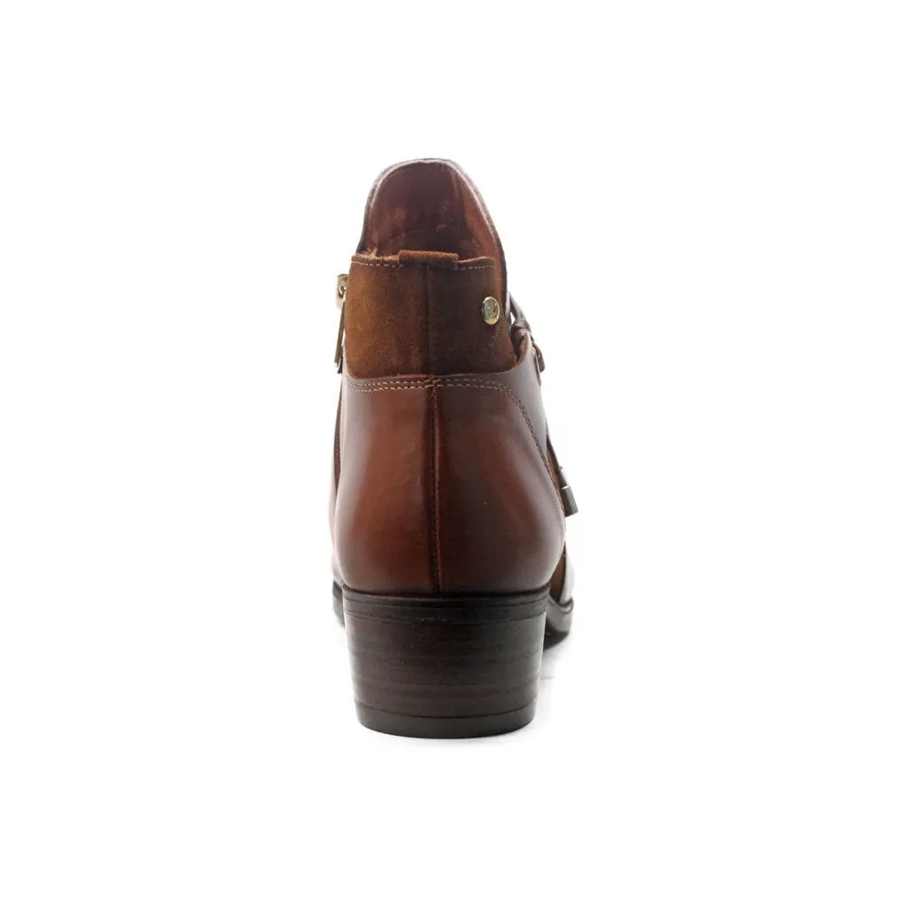 Pikolinos Daroca Calfskin Leather Women's Zip up Ankle Boots