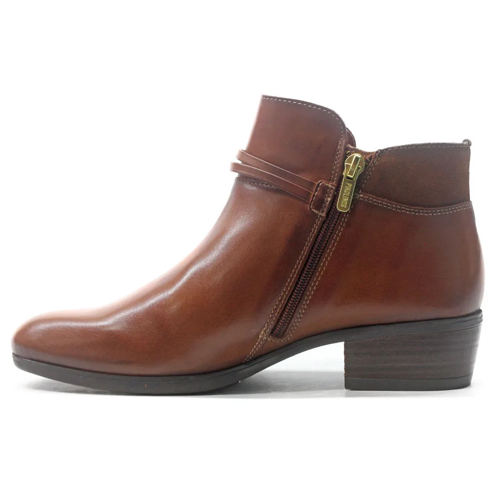Pikolinos Daroca Calfskin Leather Women's Zip up Ankle Boots