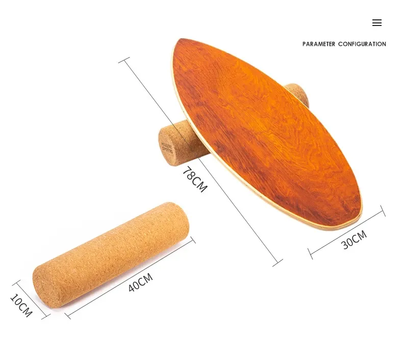 Premium Wooden Fish-Shaped Balance Board - Core Training & Yoga Fitness Equipment, 78x30x1.5cm, Stability Trainer for Strength & Balance, Ideal for Home Workouts, Durable & Lightweight Design